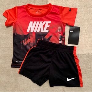 NWT Nike Habanero Red/Black Baby Boy Set